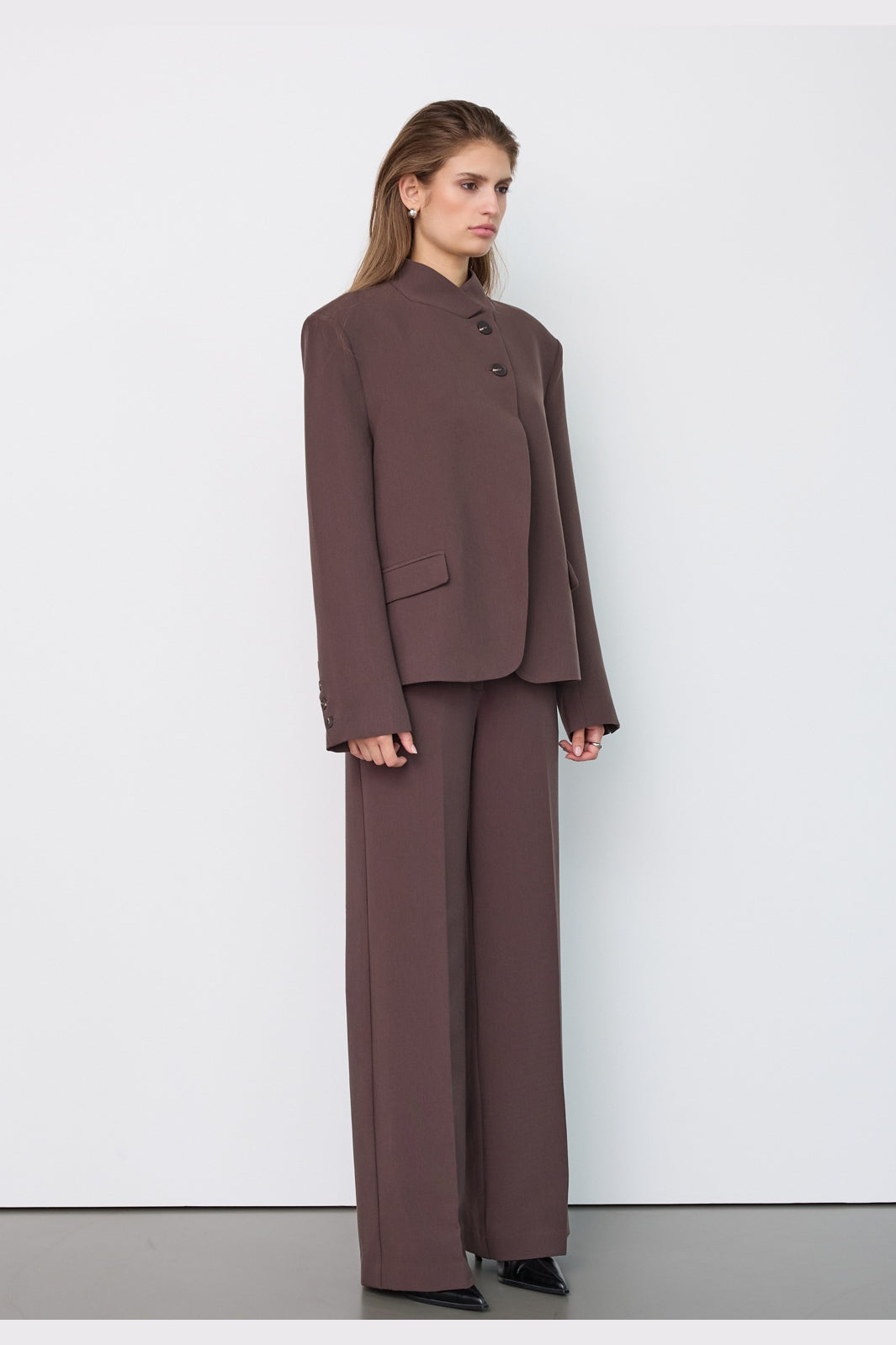 Co´Couture - Acilecc High Collar Blazer 500459 - 20002 - Brown