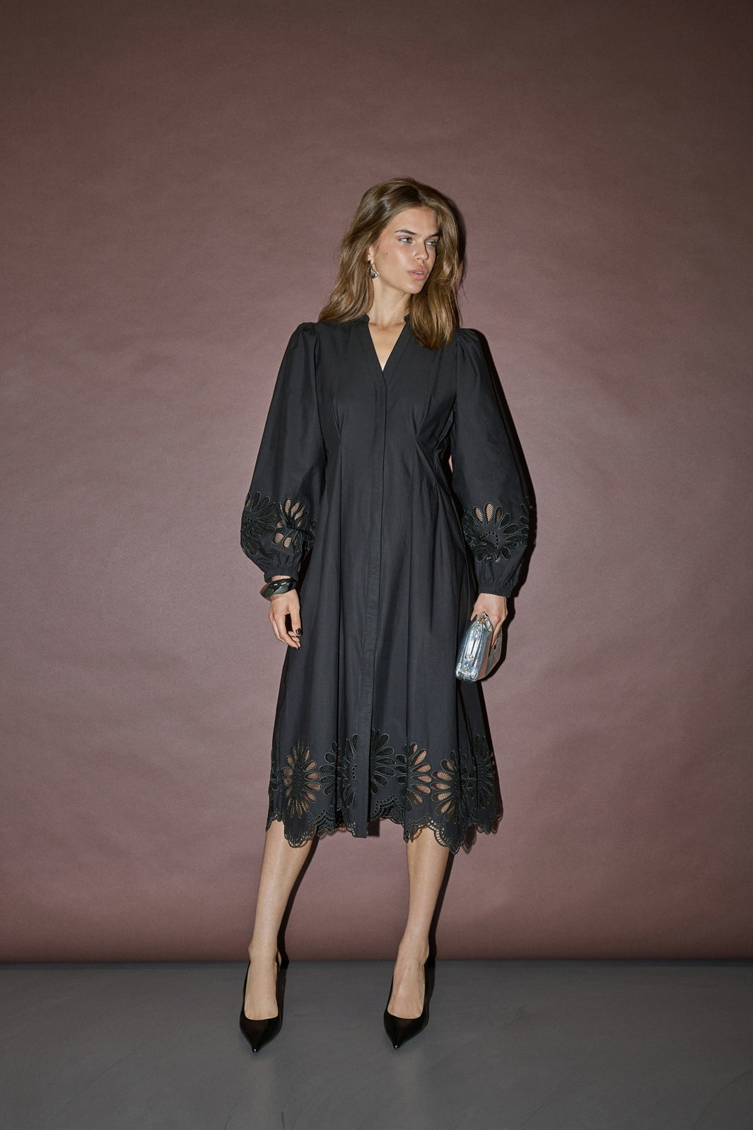 Co´Couture - Melisecc Emb. Dress 500334 - 65001 - Black