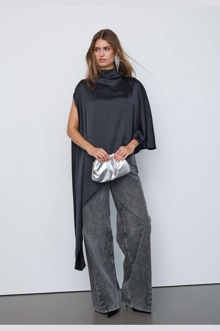 Co´Couture - Iduncc Turtle Cape Blouse 500655 - 65001 - Black