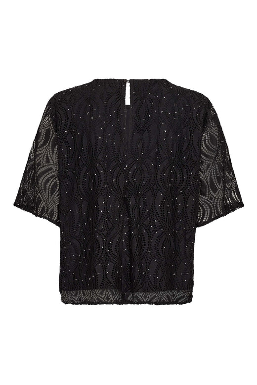 Co´Couture - Ericacc Stone Lace Ss Blouse 500446 - 65001 - Black