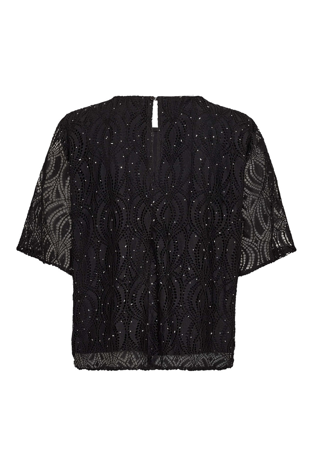 Co´Couture - Ericacc Stone Lace Ss Blouse 500446 - 65001 - Black