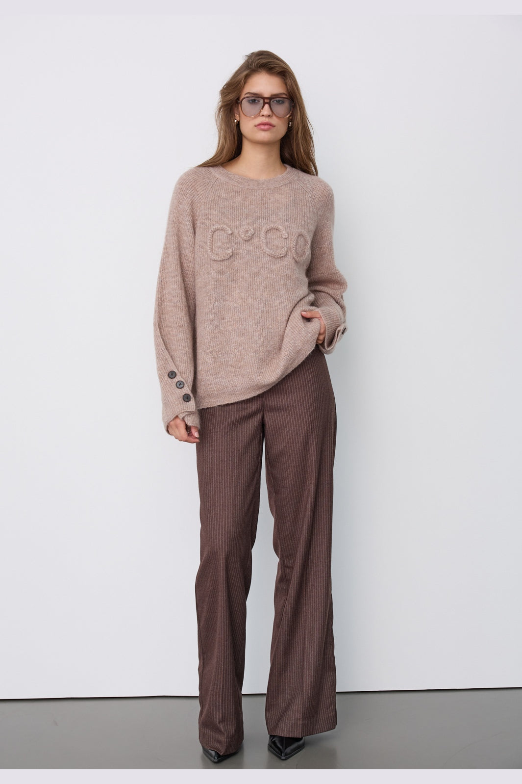 Co´Couture - Aellecc Ls Knit 500584 - 20009 - Walnut