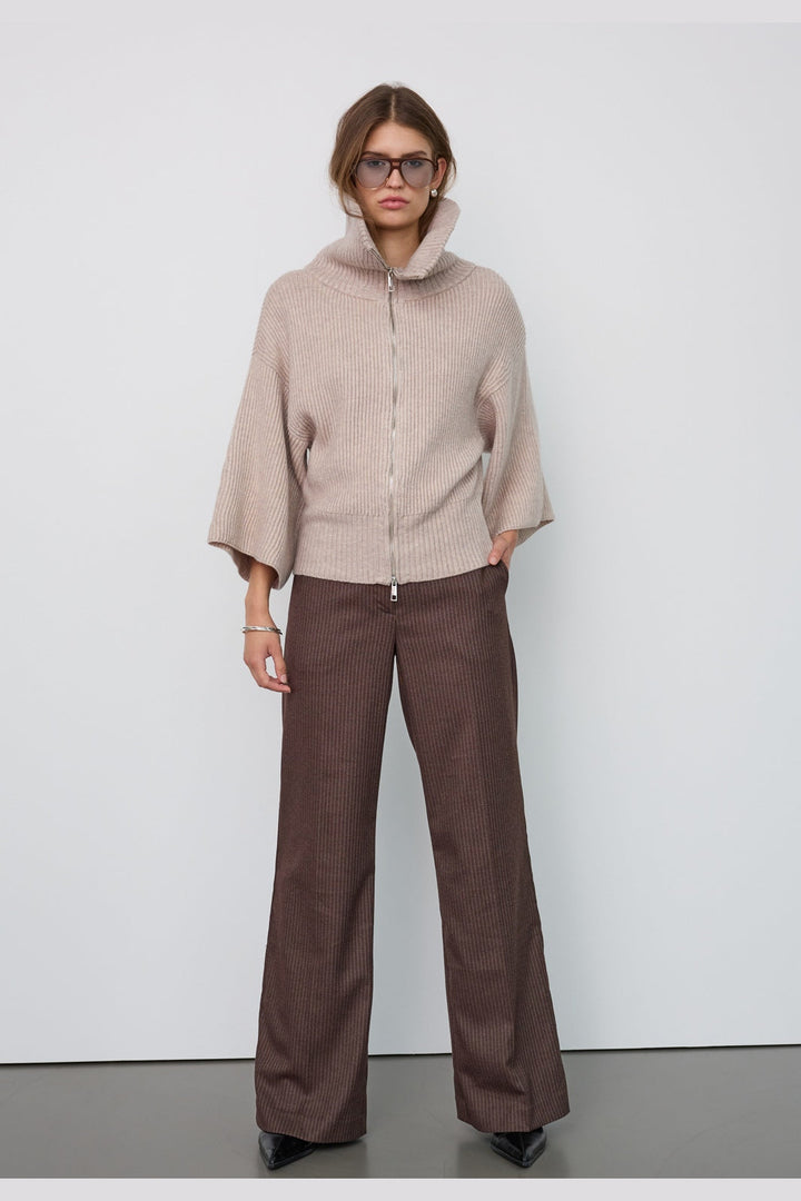 Co´Couture - Rowcc Zip Ss Knit 500542 - 10006 - Bone