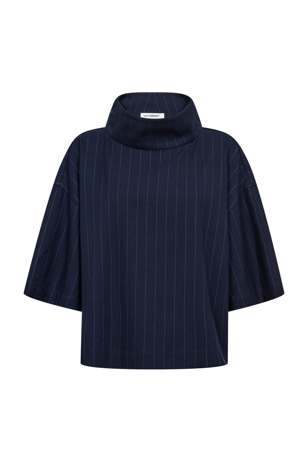 Co´Couture - Gabiecc Pin Funnel Neck Blouse 500465 - 40007 - Navy