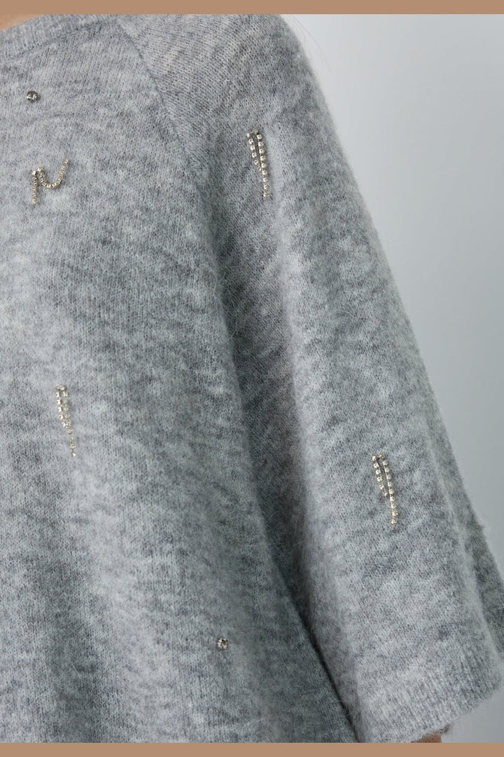 Co´Couture - Aellecc Ss Knit 500583 - 65006 - Grey Melange