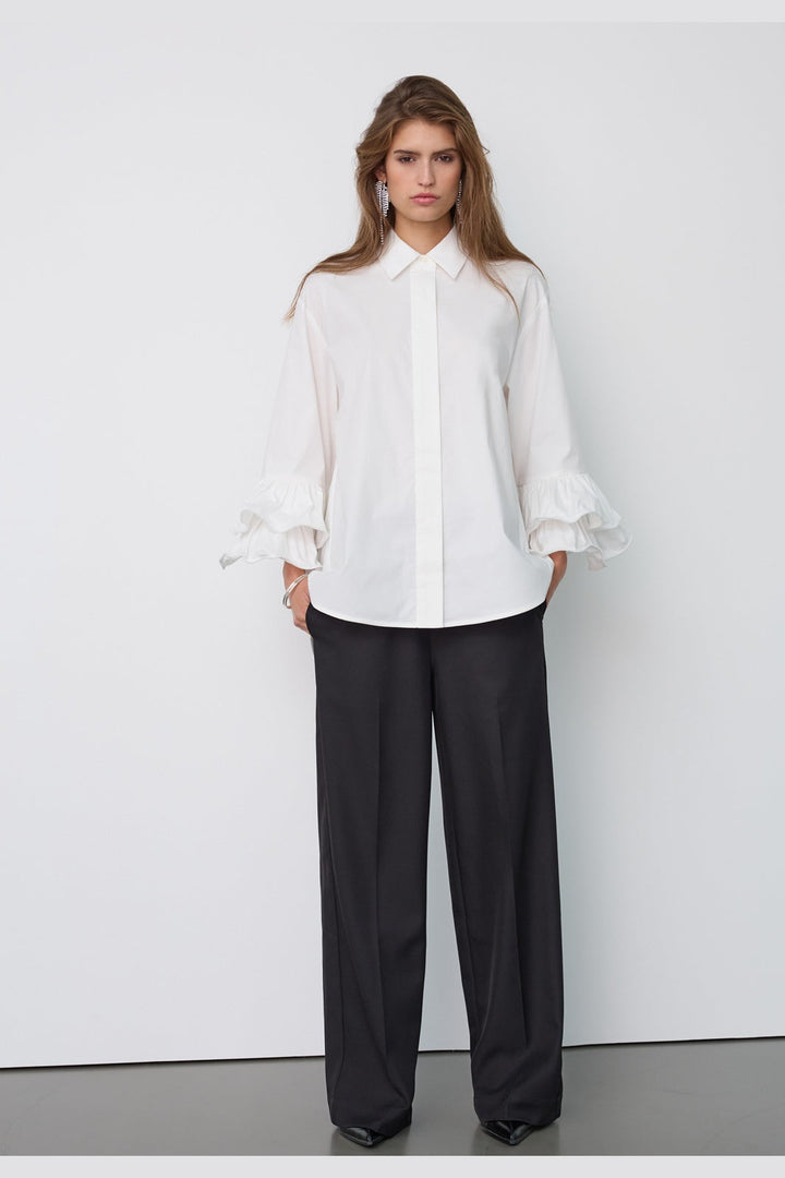 Co´Couture - Halencc Flare Shirt 500609 - 10001 - White
