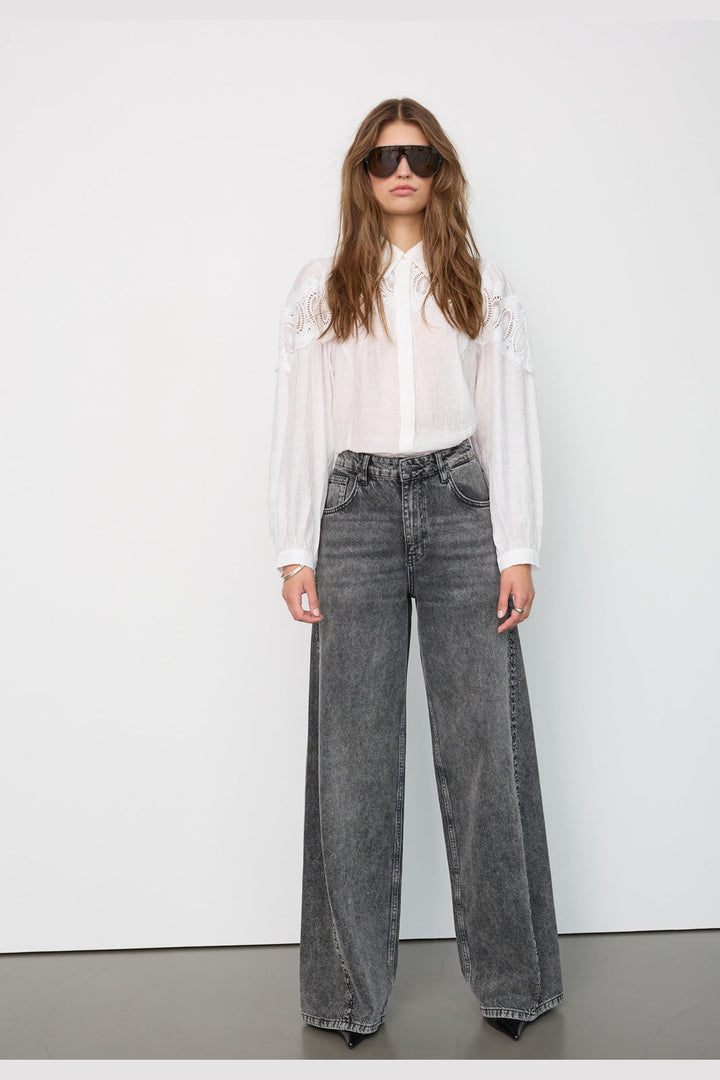 Co´Couture - Vickycc Stone Wide Jeans 500469 - 65001 - Black