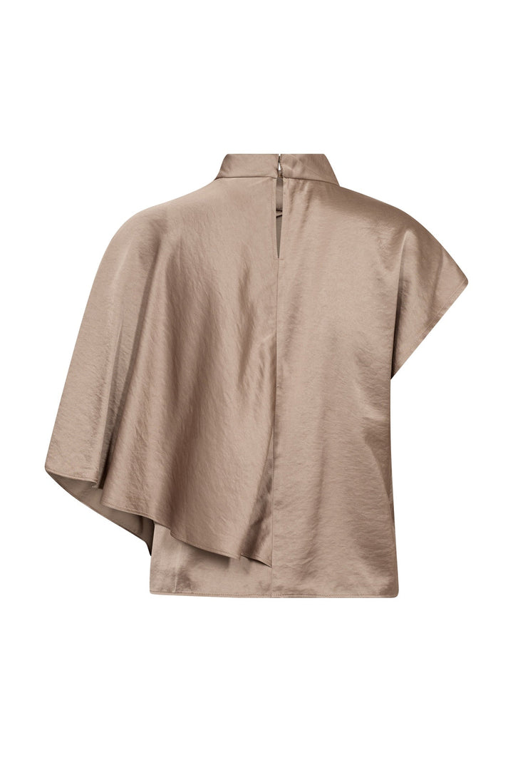Co´Couture - Iduncc Cape Ss Blouse 500522 - 20009 - Walnut