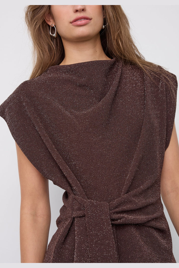 Co´Couture - Esticc Pleat Top 500547 - 20016 - Bison