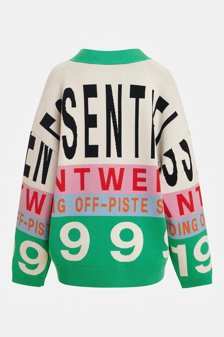 Essentiel Antwerp - Kreezer Jacquard Knit Jacket - K1ow Combo1 Off White Cardigans 