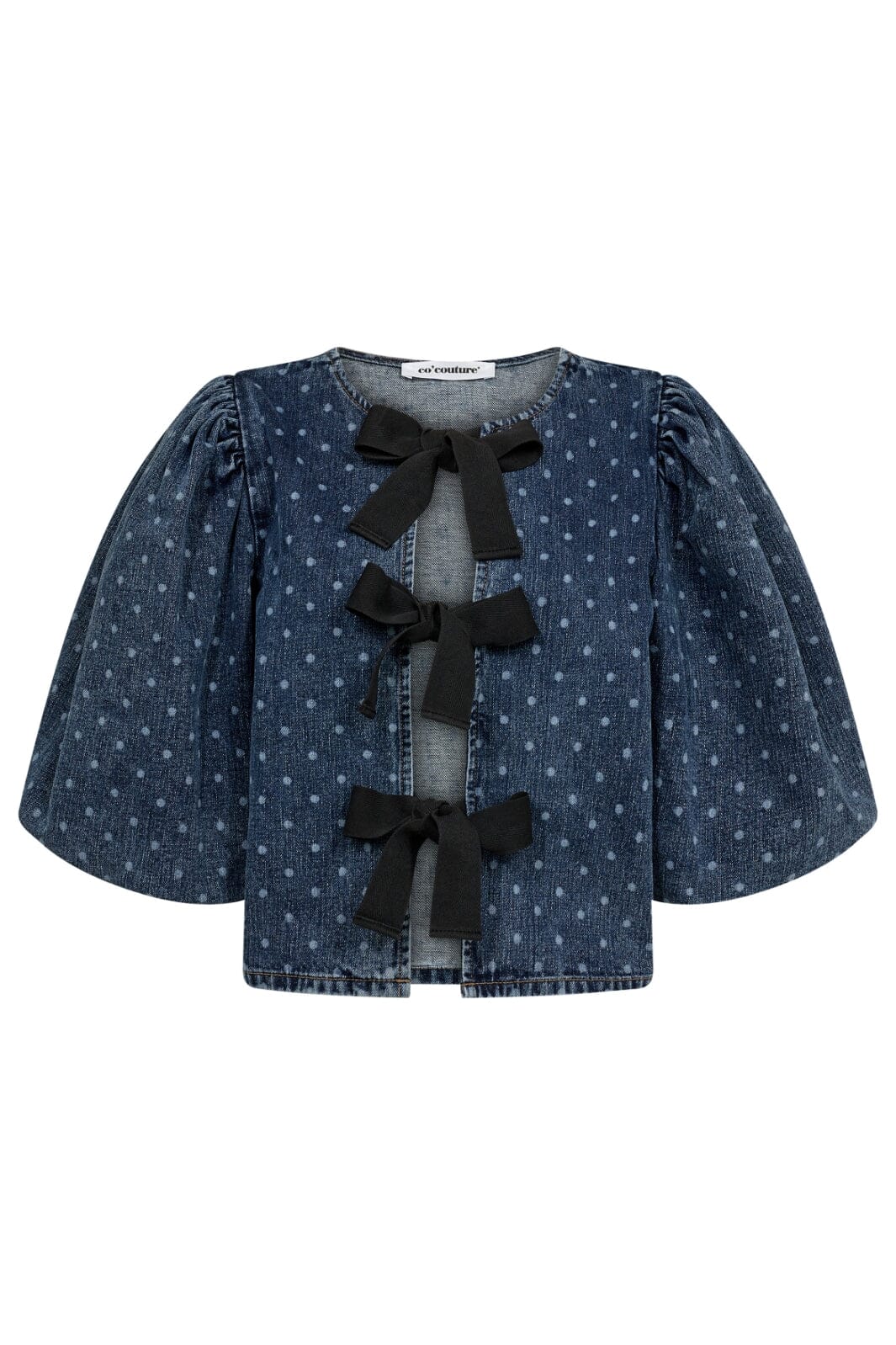 Forudbestilling - Co´couture - Darincc Dot Bow Blouse 35597 - 552 Denim Blue Skjorter 