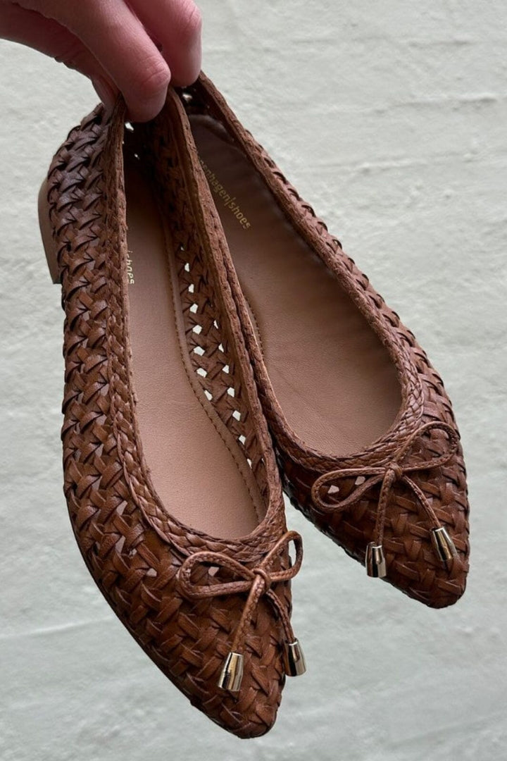 Forudbestilling - Copenhagen Shoes - On My Love CS8586 - 0241 - Cognac Ballerinaer 
