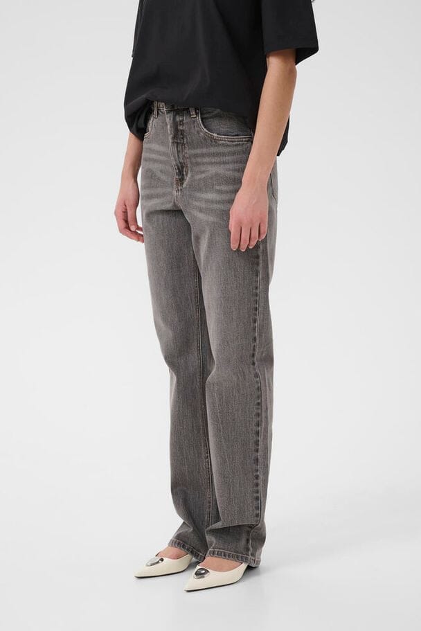Gestuz - Gzjade Straight Jeans 10910808 - 102235 - Washed Light Grey Jeans 