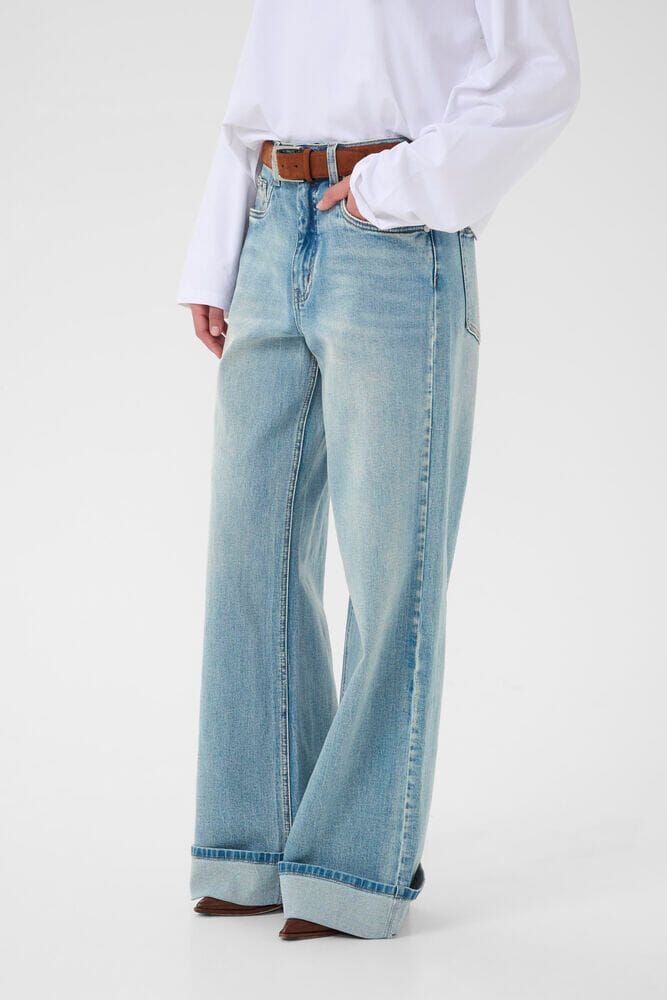 Gestuz - Gzsara Wide Jeans 10910809 - 104590 - Washed Blue Jeans 