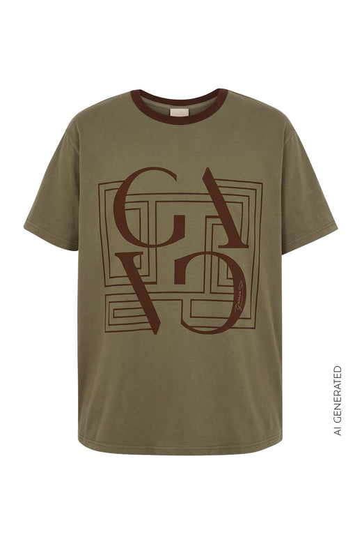 Gossia - Basgo Tee G2850 - Army / Brown Print T-shirts 