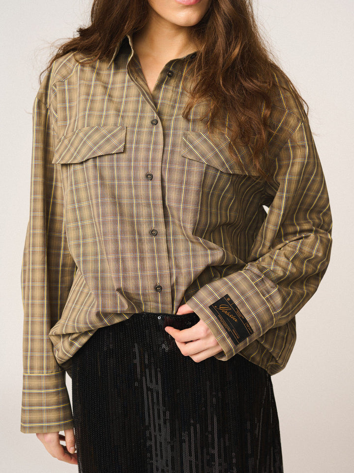 Gossia - Galinago Shirt G3244 - Brown / Yellow Checks Skjorter 