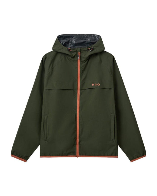 H2O - H2Rømø Festival Lw Rain Jacket Packable 100980-2 - 7022 - Army/Autumn Leaf Regntøj 