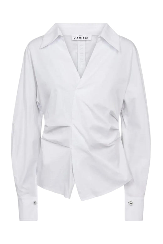 Haute L'Amitié - Bell Zip Ball Shirt HL10755 - White Skjorter 