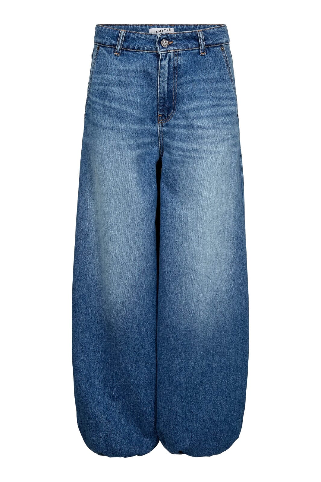 Haute L'Amitié - Denim Harem Pant HL10617 - Bleached Denim Jeans 