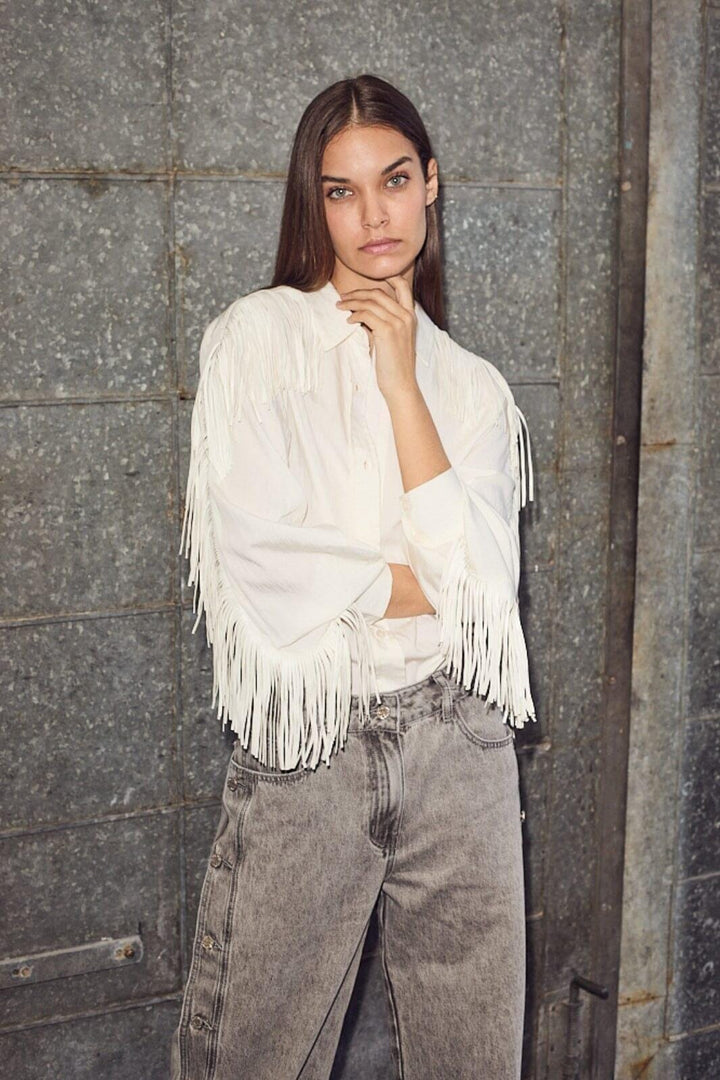Haute L'Amitié - Fringe Shirt HL10298 - Off-White Skjorter 