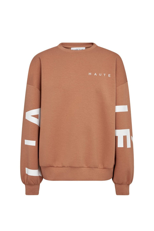 Haute L'Amitié - Maxi Split Logo Sweat HL10413 - Camel