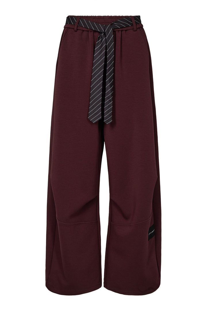 Haute L'Amitié - Maxi Split Tie Pant Hl10923 - Wine Sweatshirts 