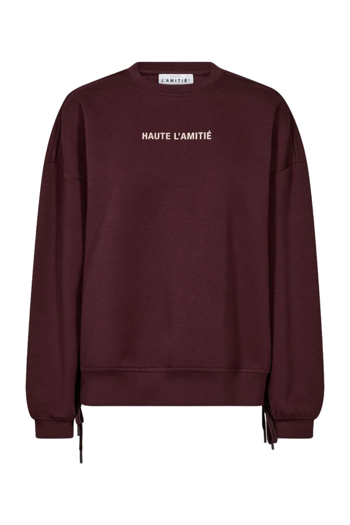 Haute L'Amitié - New Studio Tie Sweat Hl10714 - Wine Sweatshirts 