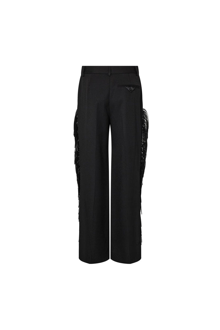 Haute L'Amitié - Premiere Fringe Plain Tall Pant HL10990 - Black
