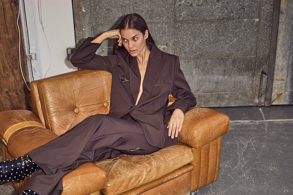 Haute L'Amitié - Premiere Plain Pant HL10045 - Mocca Bukser 