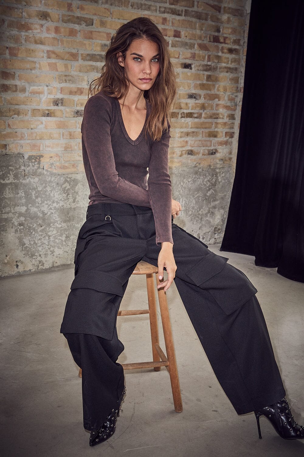 Haute L'Amitié - Rabi Cargo Pocket Pant HL10705 - Black Bukser 