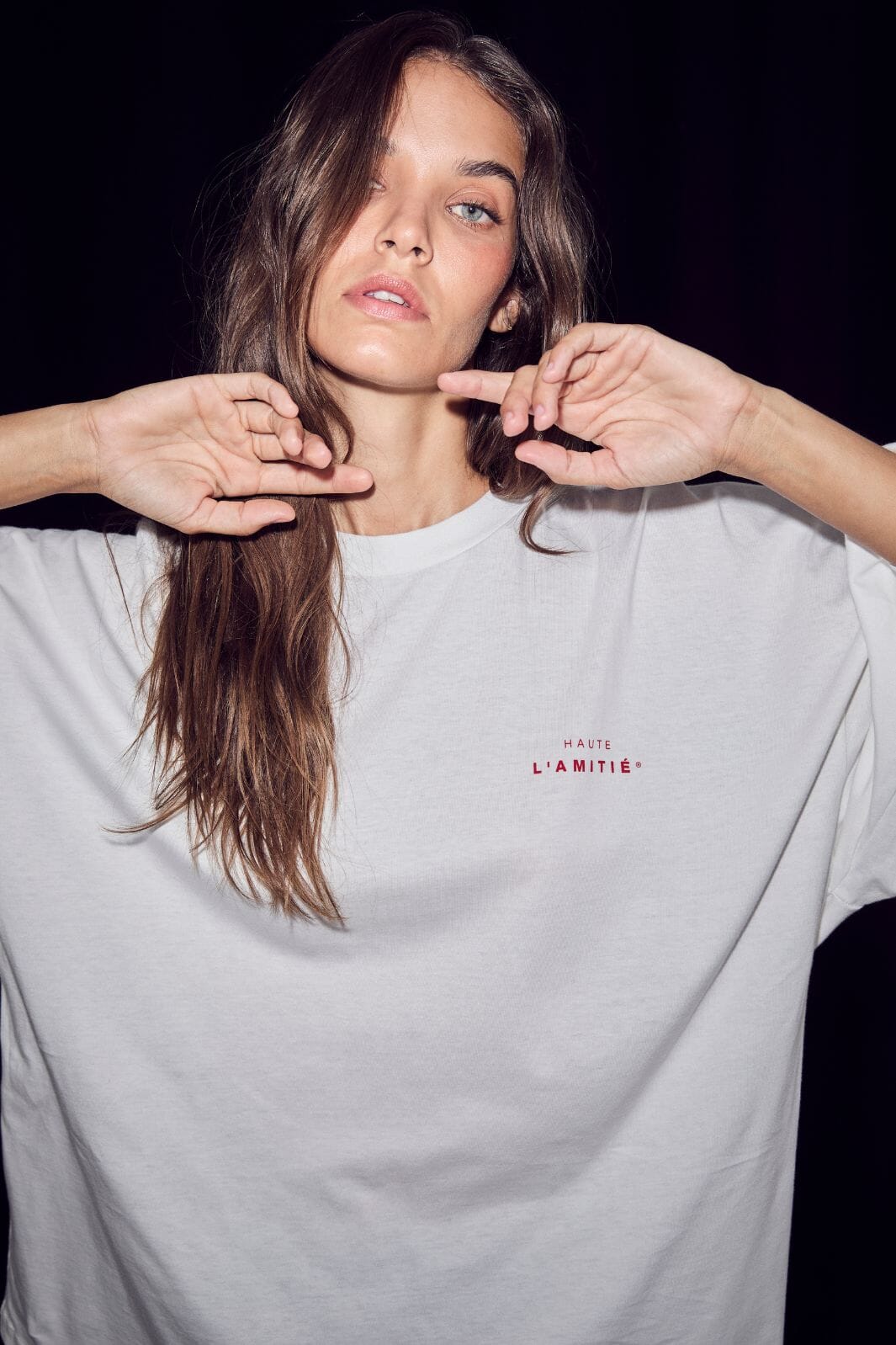 Haute L'Amitié - Studio Ls Print Tee HL10421 - Creme T-shirts 