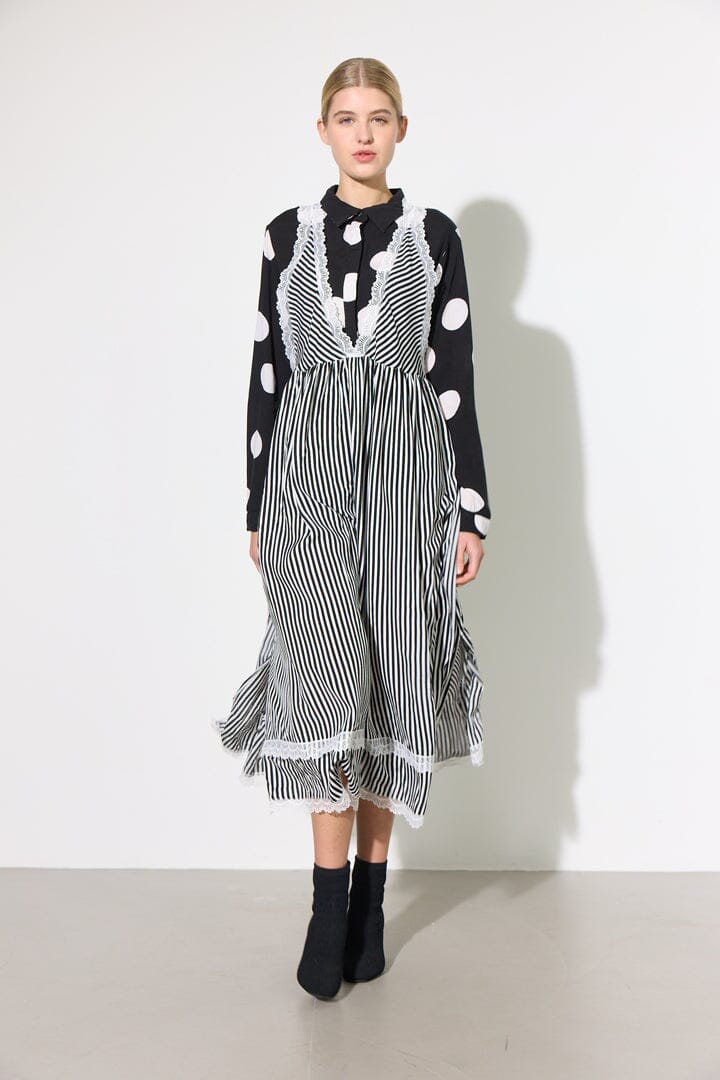 Hunkøn - Vicky Dress 25982 - Black Striped Kjoler 