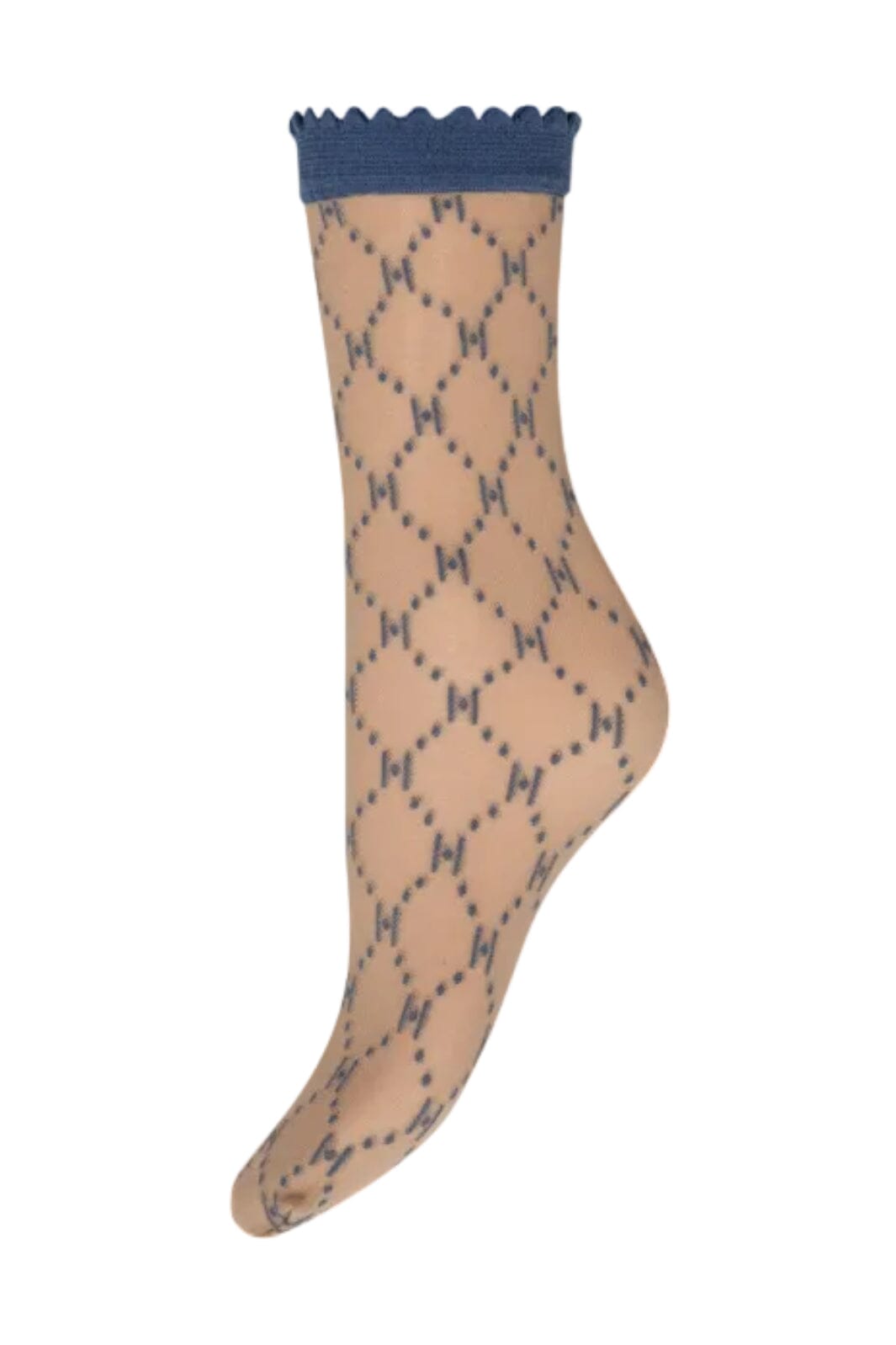 Hype The Detail - Socks Logo 25Den 21113-75 - 5607 - Denim Blå Strømper 