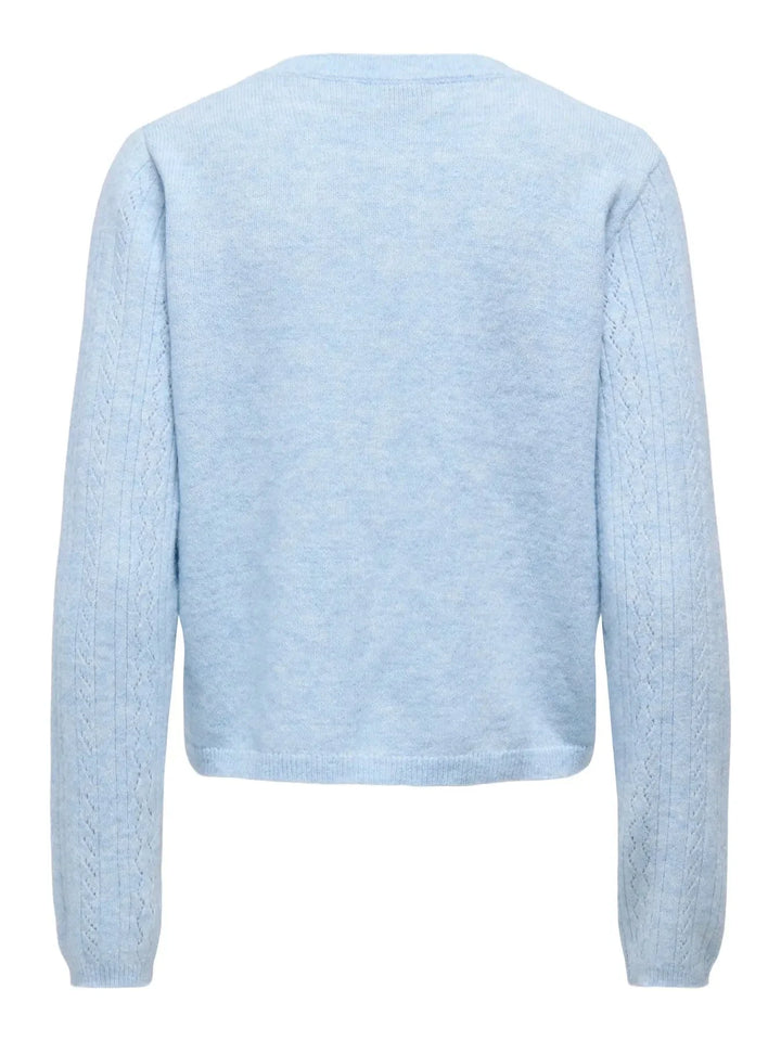 JDY - Jdyapril Life L/S O-Neck Cardigan Knt - 4989000 Cashmere Blue Melange Cardigans 