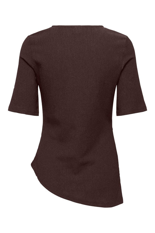 JDY - Jdydebbie S/S Asymmetrical Top Dia - 5104533 Coffee Bean