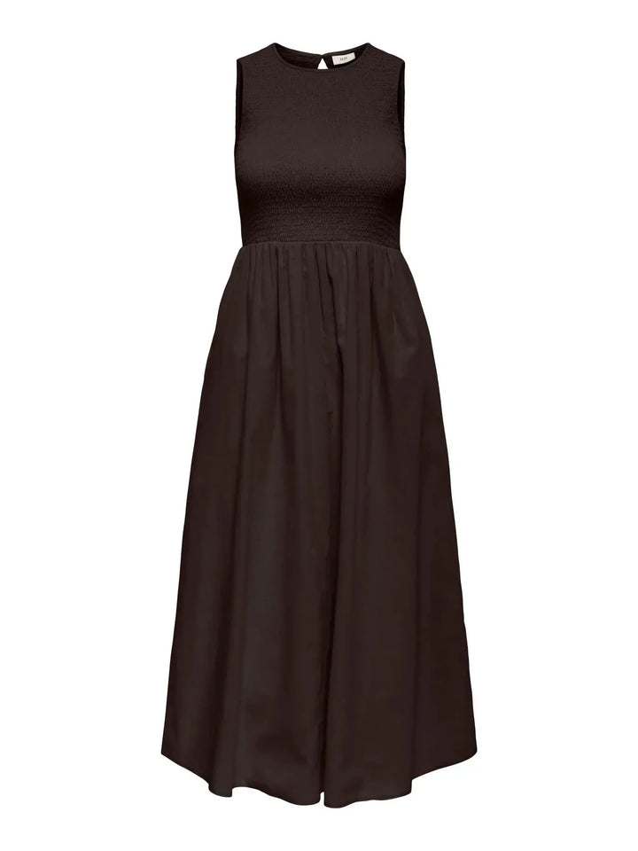 JDY - Jdydiego S/L Smock Midi Dress - 5048960 Chocolate Torte Kjoler 