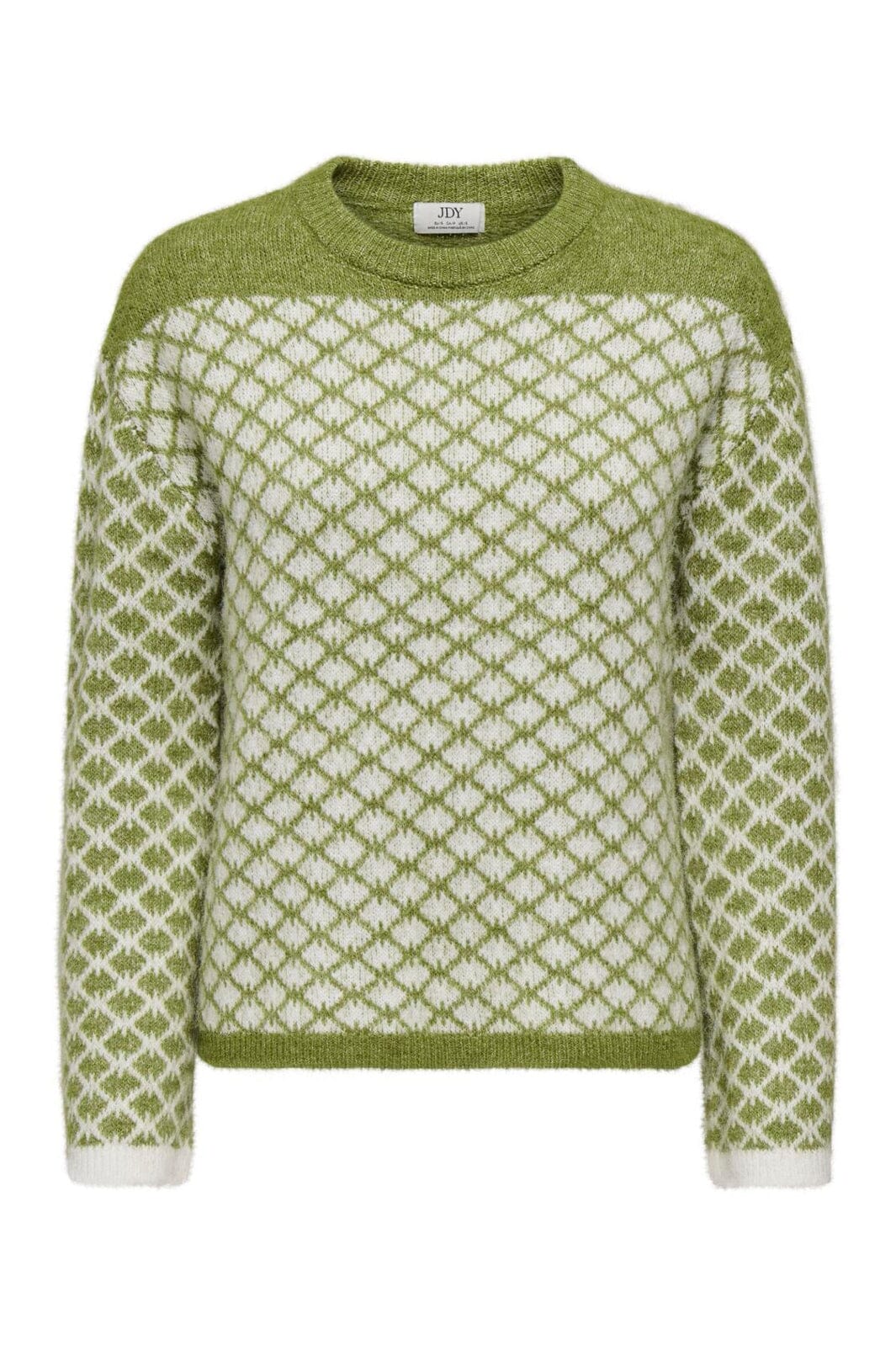 JDY - Jdyelvira L/S Jacquard Pullver Knt - 5174099 Woodbine Diamond Crush