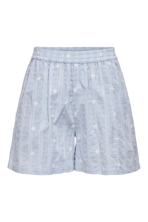 JDY - Jdyfia Embroidery Shorts - 5039806 Cashmere Blue Small Flower Emb
