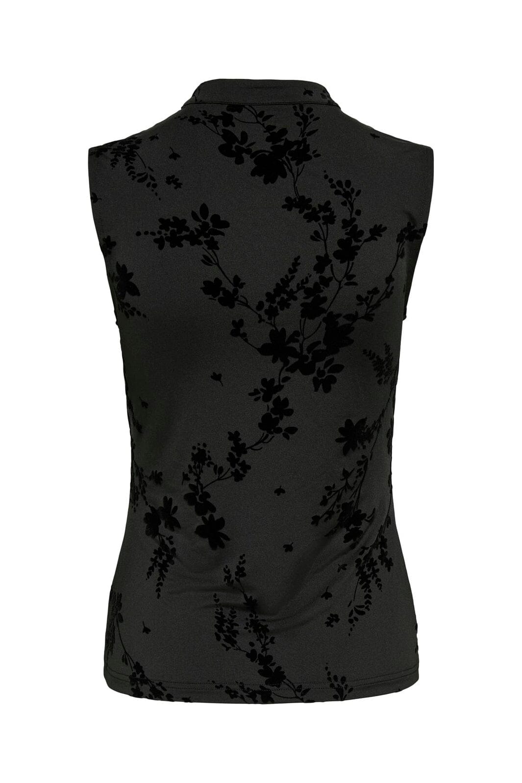 JDY - Jdyflora S/L Flock Top - 5238699 Black