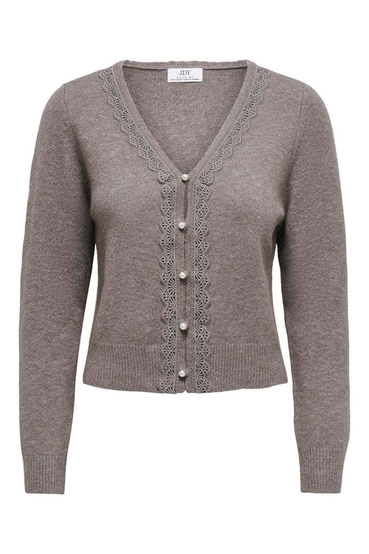 JDY - Jdyfrancie L/S V-Neck Cardigan Knt - 5173924 Falcon W. Pearl Button