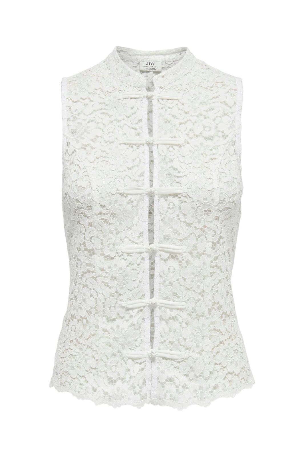 JDY - Jdyisolde S/L Buttons Lace Top - 5221847 Cloud Dancer