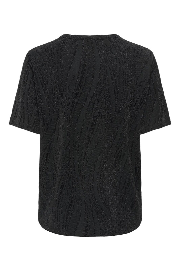 JDY - Jdykiwi S/S O Neck Top - 5173951 Black Glitter
