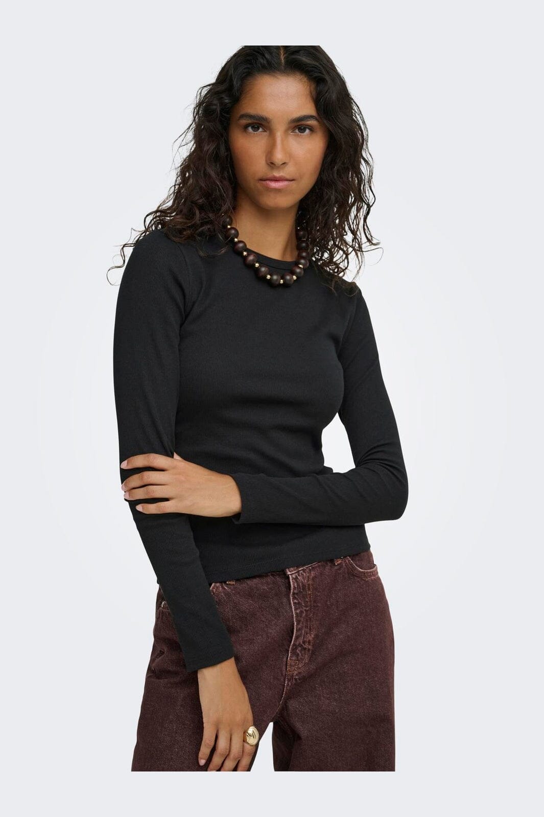 JDY - Jdylucky L/S O Neck New Top - 5106633 Black