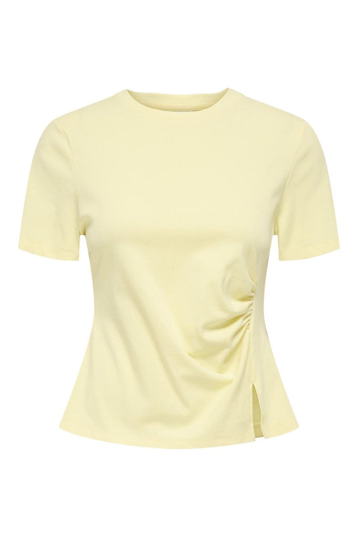 JDY - Jdytessa S/S Detail Top - 4965623 Double Cream