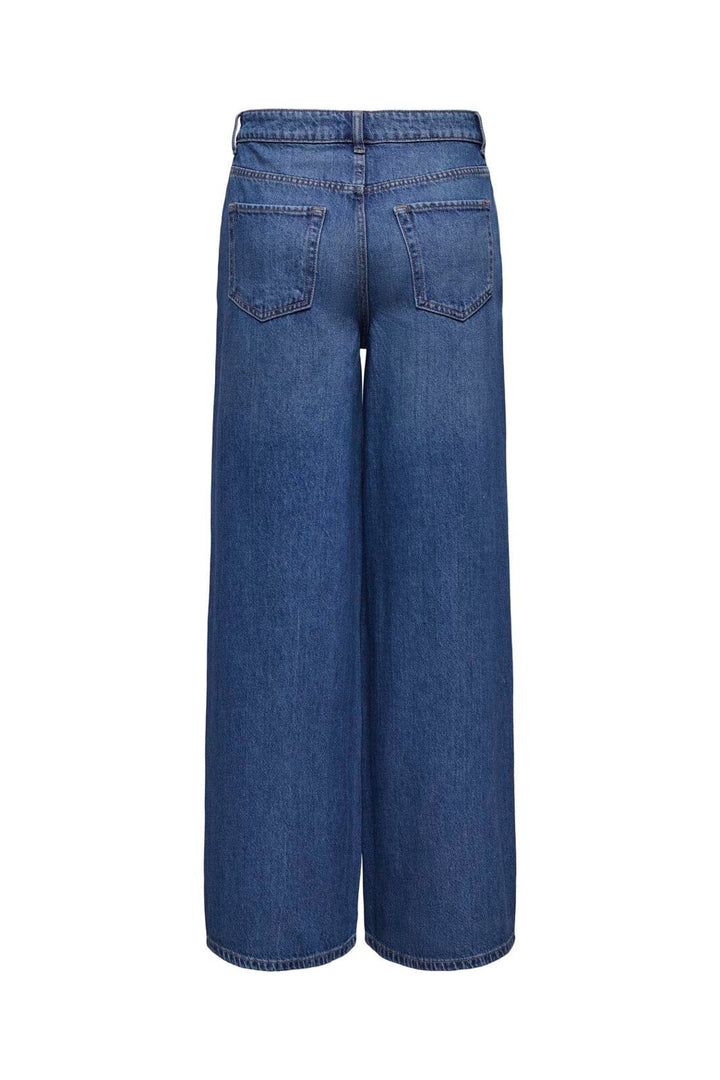 JDY - Jdyvera X-Wide Eyelet Jeans - 5169212 Medium Blue Denim