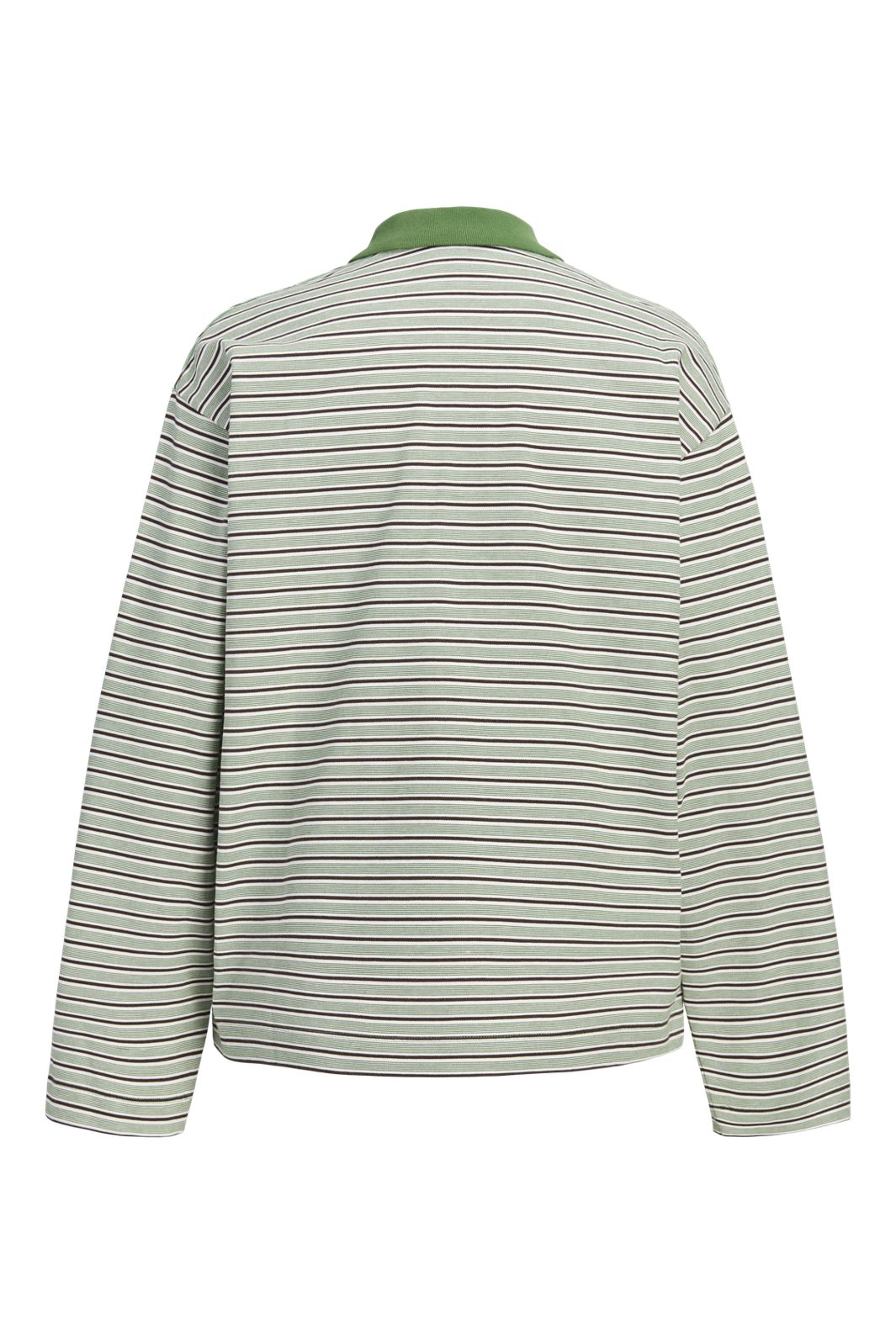 Jjxx - Jxella Ls Stripe Polo - 5126324 Cloud Dancer Artichoke Green
