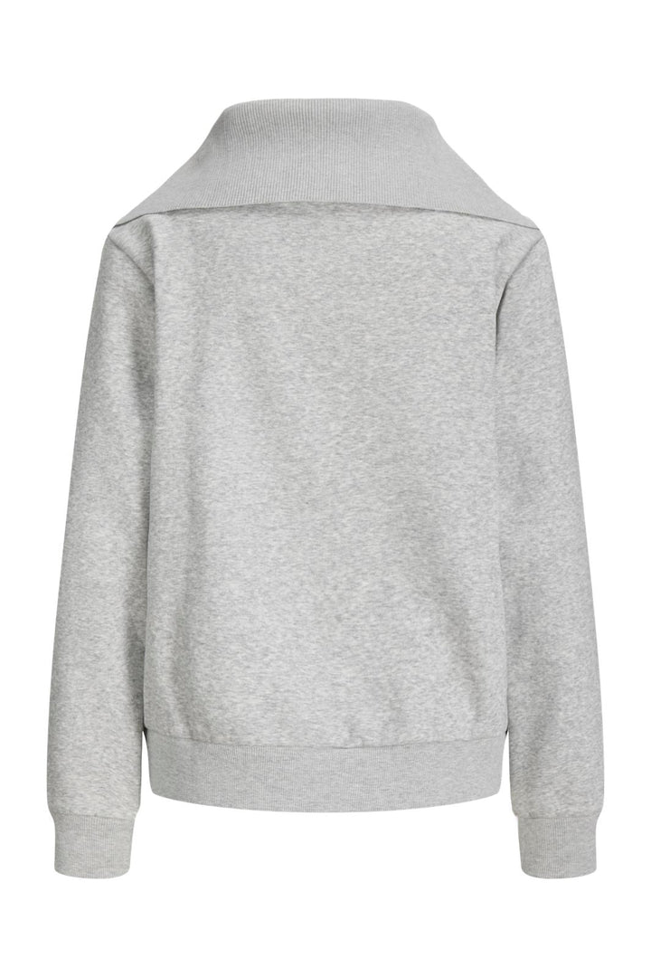 Jjxx - Jxstudio Vesterbro Flat Knit Zip Swt Sn - 5000235 Light Grey Melange Bright White Jjxx Studio