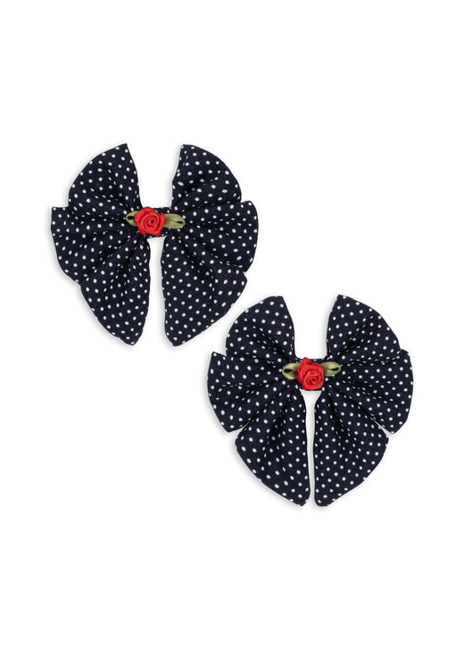 Konges Sløjd - 2 Pack Rose Rouge Bow Hair Clip Ks105856 - Dot Nuit
