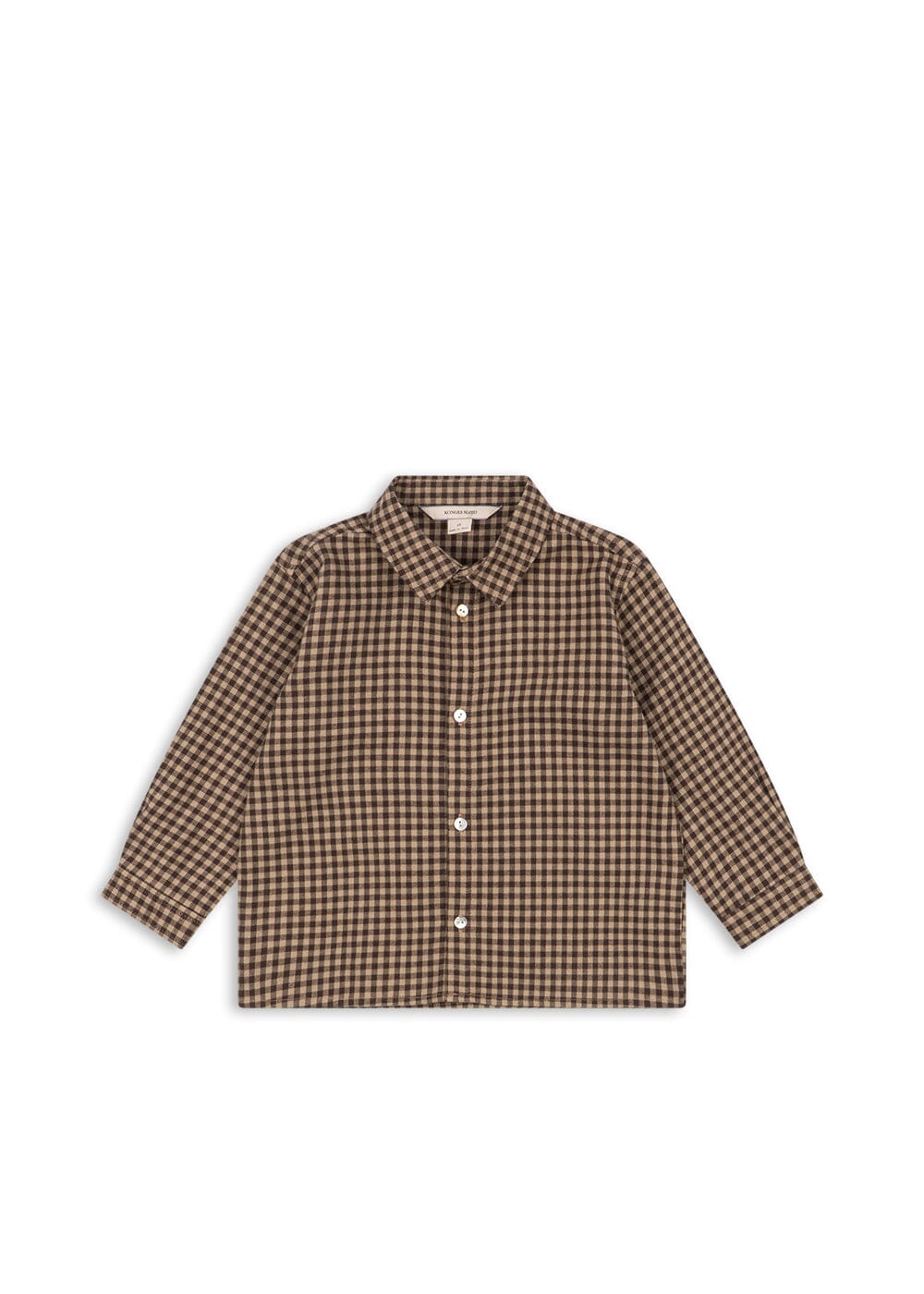Konges Sløjd - Foret Ls Shirt Gots Ks106474 - Chocolate Check Skjorter 