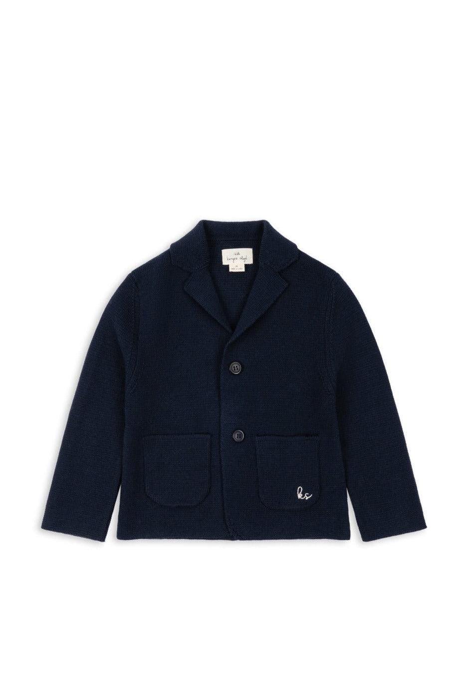Konges Sløjd - Gabriel Knitted Blazer Gots Ks107791 - Dark Navy Blazere 